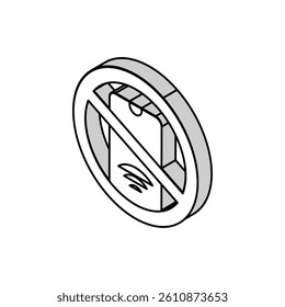 shopping addiction isometric icon vector. shopping addiction sign. isolated symbol illustration
