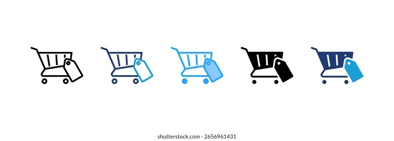 Shopping Ads icon set multiple style collection