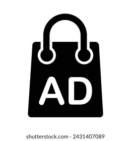 Shopping Ads Icon, Vector graphics