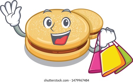 Shopping alfajores with in the cartoon shape