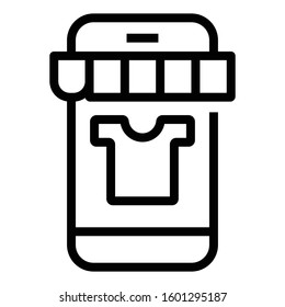 Shopping app icon. Vector graphics.