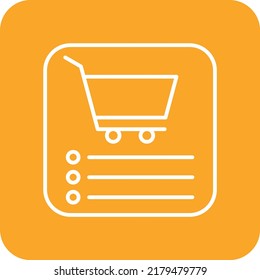 Icono vectorial de la aplicación de compras. Se puede usar para imprimir, móviles y aplicaciones web.