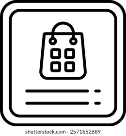 Shopping App vector icon. Can be used for printing, mobile and web applications.