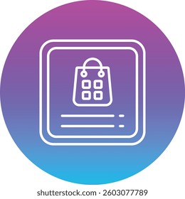 Shopping App vector icon. Can be used for printing, mobile and web applications.