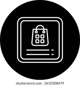 Shopping App vector icon. Can be used for printing, mobile and web applications.