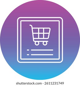 Shopping App vector icon. Can be used for printing, mobile and web applications.