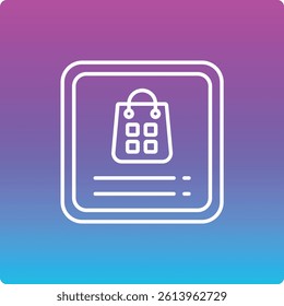 Shopping App vector icon. Can be used for printing, mobile and web applications.