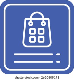 Icono de Vector de App de compras. Se puede utilizar para aplicaciones de impresión, móviles y de Web.