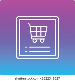 Icono de Vector de App de compras. Se puede utilizar para aplicaciones de impresión, móviles y de Web.