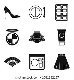 Shopping area icons set. Simple set of 9 shopping area vector icons for web isolated on white background