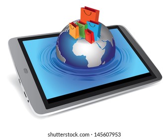 Shopping around the world through your tablet