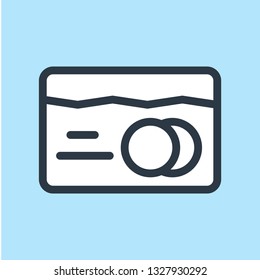 shopping ATM master card vector symbol outline icon