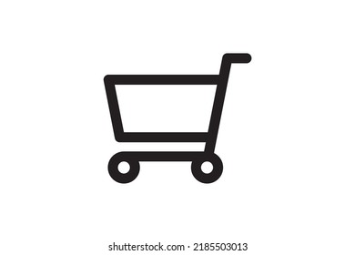 Shopping backet icon. Buy sign for sale, web site, shop retail. Market and commerce store symbol. Vector transport cart new design.