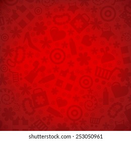 Shopping Background With Gradient Mesh, Vector Illustration