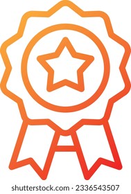 Icono de gradiente de insignia de compra - Icono único, vector