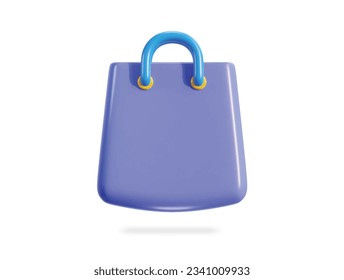 Shopping bag 3d icon vector illustration