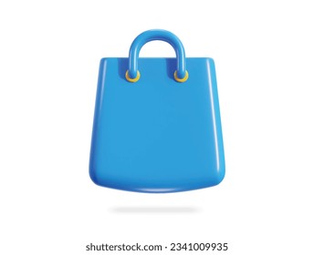 Shopping bag 3d icon vector illustration