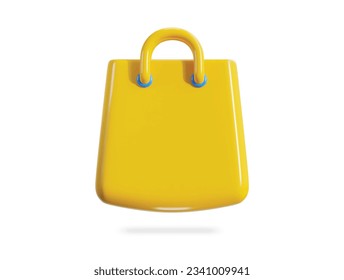 Shopping bag 3d icon vector illustration