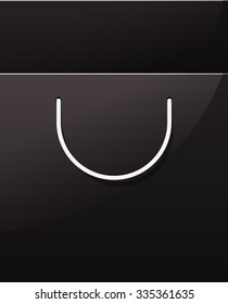 Shopping bag background template. Realistic package from the store for purchases and branding