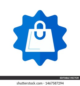 shopping bag badges icon vector