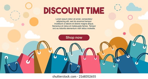 Shopping bag banner vector design