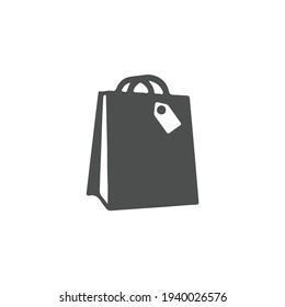 bolsa de compra - icono del vector negro