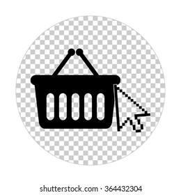 shopping bag  - black vector icon
