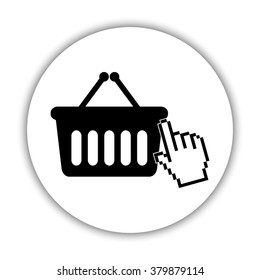 shopping bag  - black vector icon