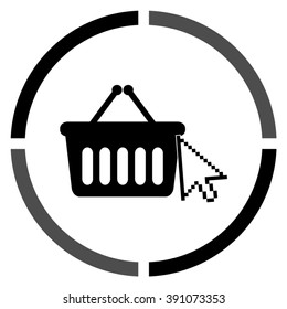 shopping bag  - black vector icon