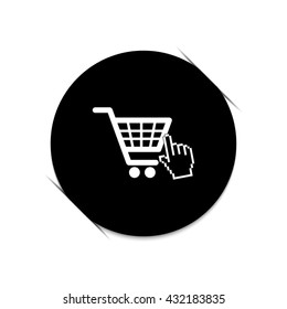 shopping bag  - black vector icon