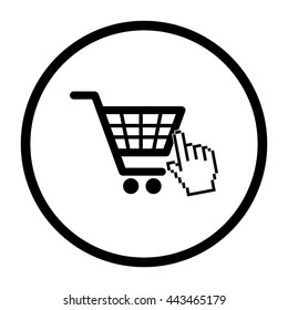 shopping bag -  black vector icon