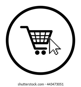 shopping bag  - black vector icon