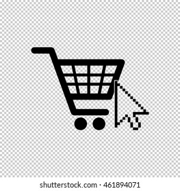 shopping bag  - black vector icon