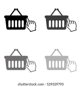 shopping bag  - black vector icon