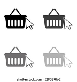 shopping bag  - black vector icon