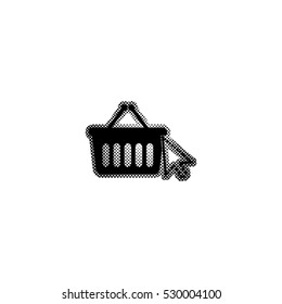 shopping bag  - black vector icon