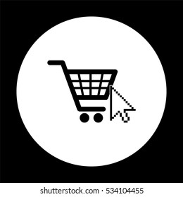 shopping bag -  black vector icon