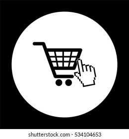 shopping bag  - black vector icon