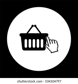 shopping bag  - black vector icon