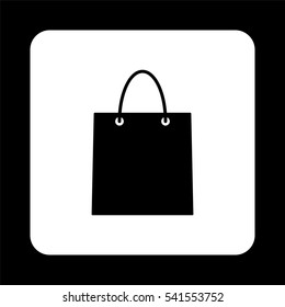 shopping bag  - black vector icon