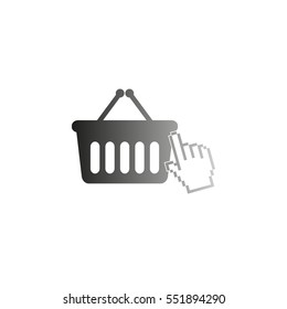 shopping bag - black  vector icon