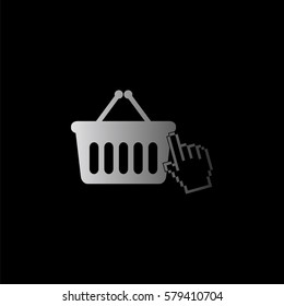 shopping bag  - black vector icon