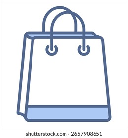 Bolsa de compras Ilustración vectorial de icono azul