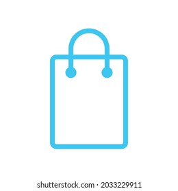shopping bag blue web icon