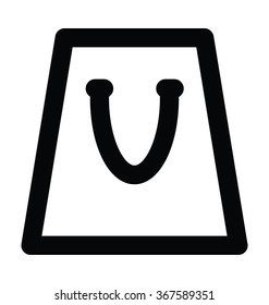 Shopping Bag Bold Line Vector Icon