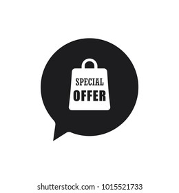 shopping bag and bubble speech conception 