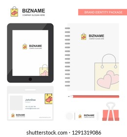 Shopping bag  Business Logo, Tab App, Diary PVC Employee Card and USB Brand Stationary Package Design Vector Template