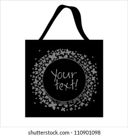 Shopping bag butterfly design. Vector Illustration.