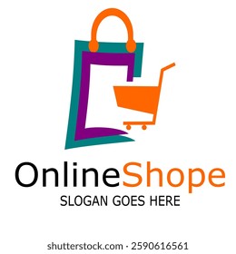 shopping bag with shopping cart