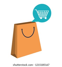 Shopping bag and cart bubble